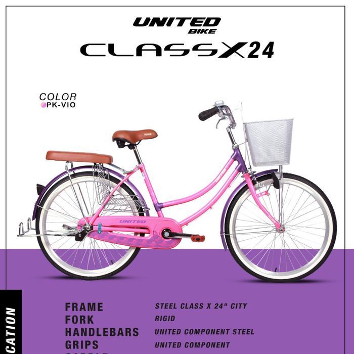 Sepeda Mini Keranjang / City Bike 24 United Class X - PK-VIO