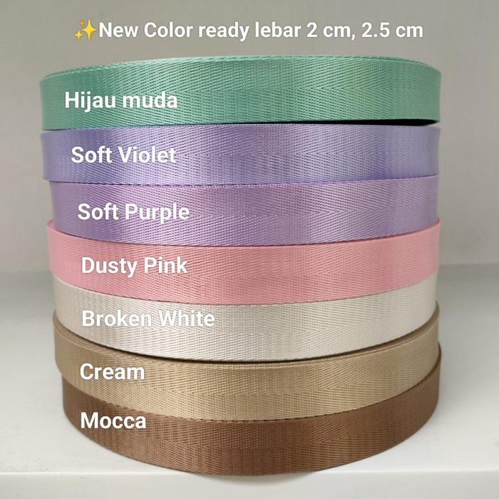 Webbing 2 cm Nylon Herringbone ketebalan 0.9mm (meteran)