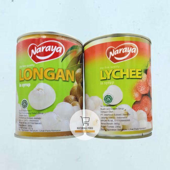 Naraya Longan atau Naraya Lychee Buah Kelengkeng / Leci dalam sirup