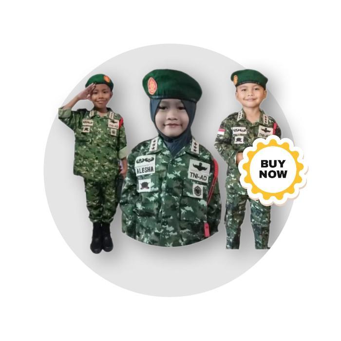 Kostum Anak Doreng Kostrad Baju Profesi Ad Kostrad Anak Fashion Seragam Tni Ad Baju Tentara Anak