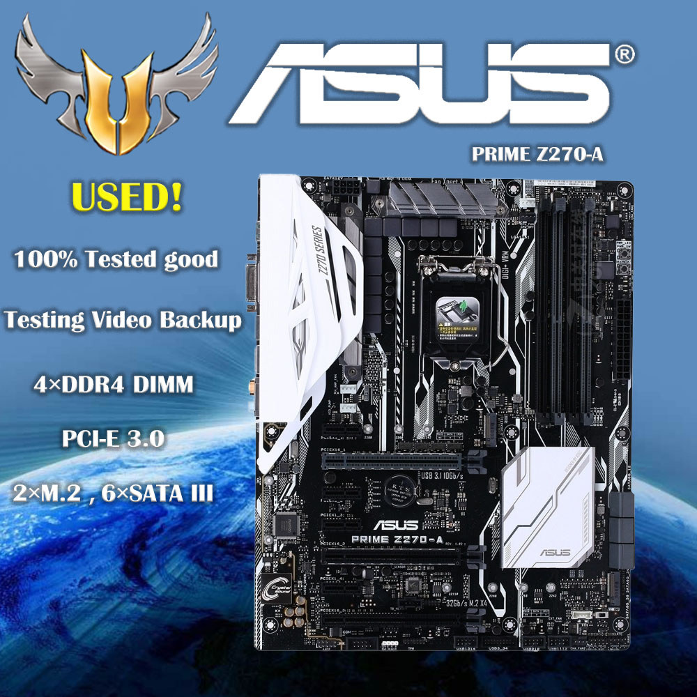 Asus Prime Z270-A Motherboard Lga 1151 Ddr4 Usb3.1 64Gb Z270 Desktop Motherboard