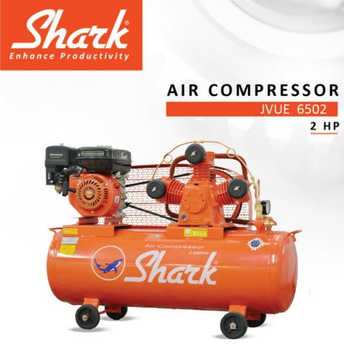 Kompresor 2 Hp Tangki 100 Liter Unloading + Engine Compressor Shark