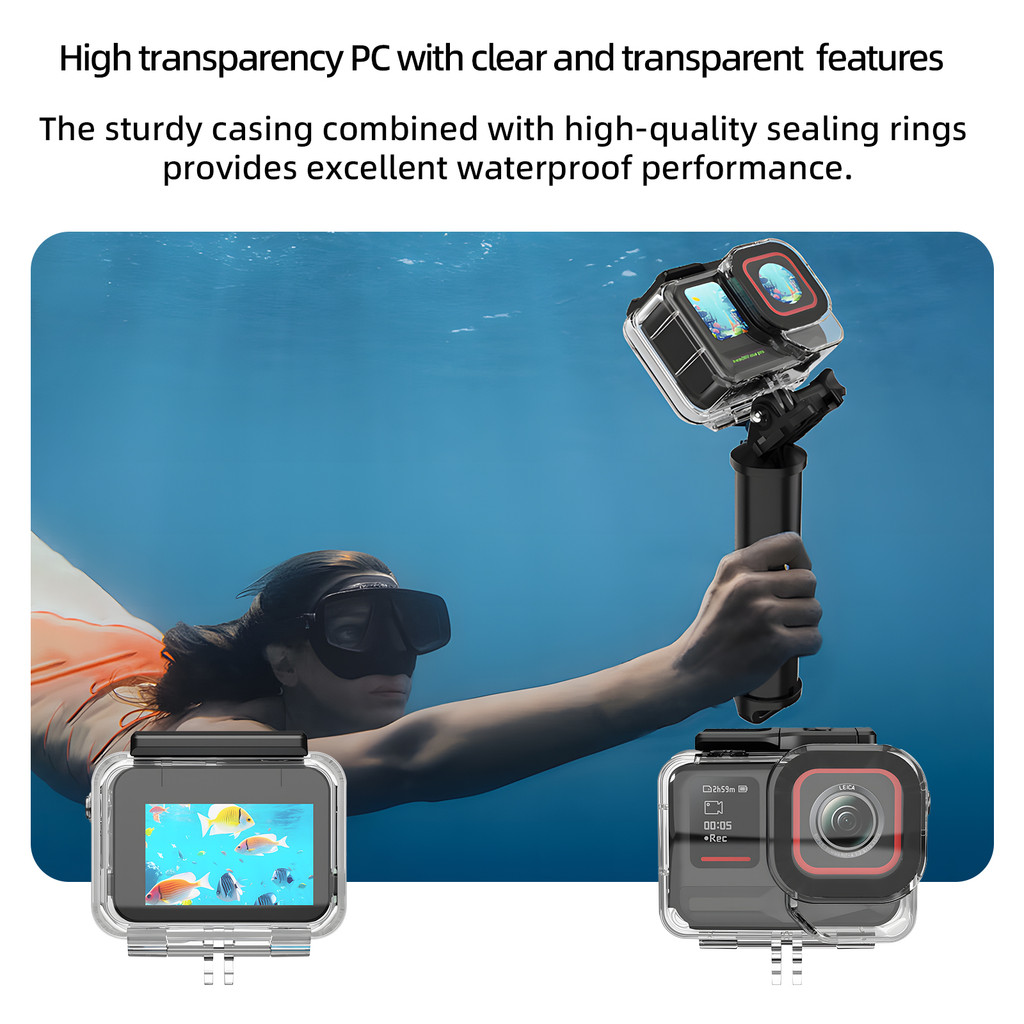 Plastic 40M Waterproof Shell For Insta 360 Ace 2 Underwater Photography Equipment Waterproof Ca