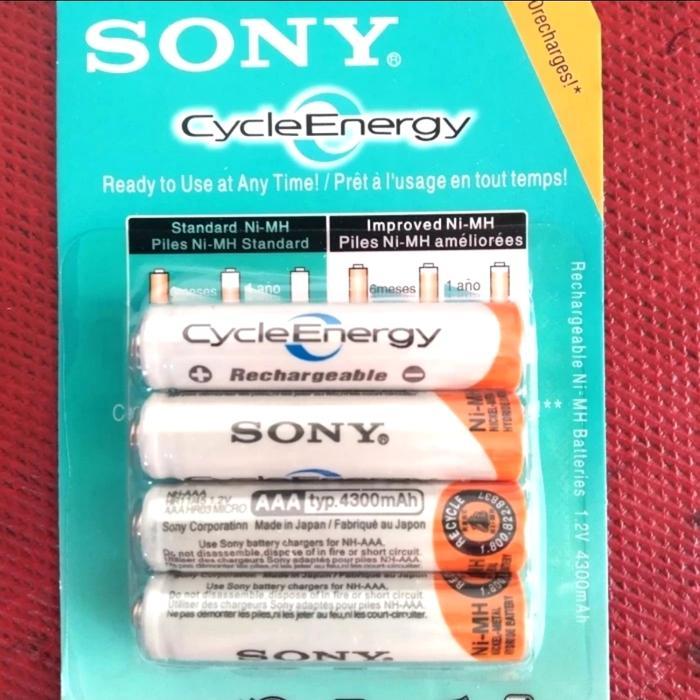 Battery+Baterai SONY Ni-MH AA 2000Mah 4pcs Rechargeable