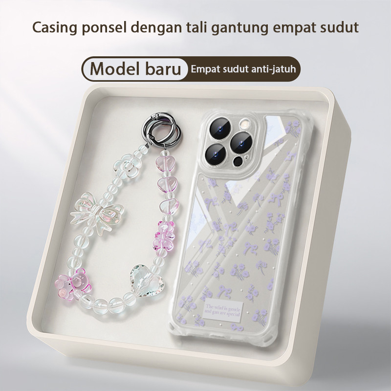 Kupu-Kupu Dan Bunga Berwarna Ungu Terbaru Untuk Soft Casing Hp Samsung Galaxy A56 5G A36 A16 A06 4G 