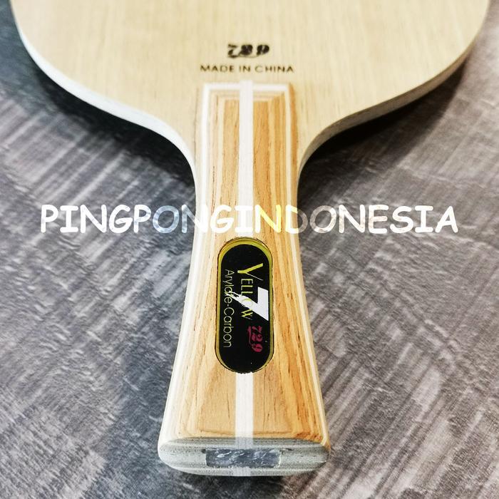 729 Yellow Arylate Carbon 7 ALC - Kayu Pingpong Bet Friendship RITC Kayu TenisMeja Blade PingPong