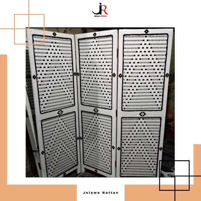 Sketsel Partisi Penyekat Skat Ruangan Rotan Sintetis Furniture Kayu Pintu