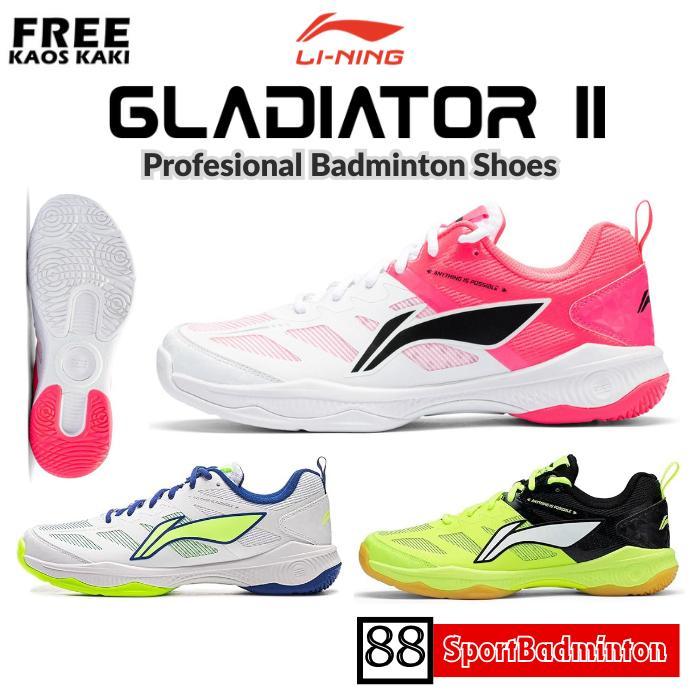 Lining GLADIATOR II ( AYTV017 ) Profesional Badminton Shoes - Sepatu Badminton Original LINING