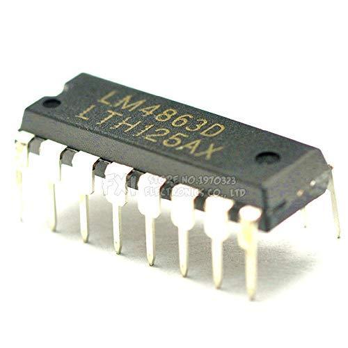 Ic Audio Amplifier Lm4863 Dip-16 Dual 2.2W Stereo Bridge Mode 5V Power Amp Chip Lm4863N Original Co