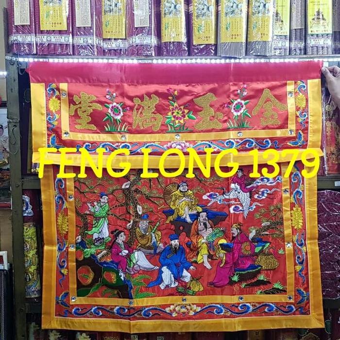 Tokwie Premium 8 Dewa Jin Yu Man Tang Bordir Halus Uk.3R