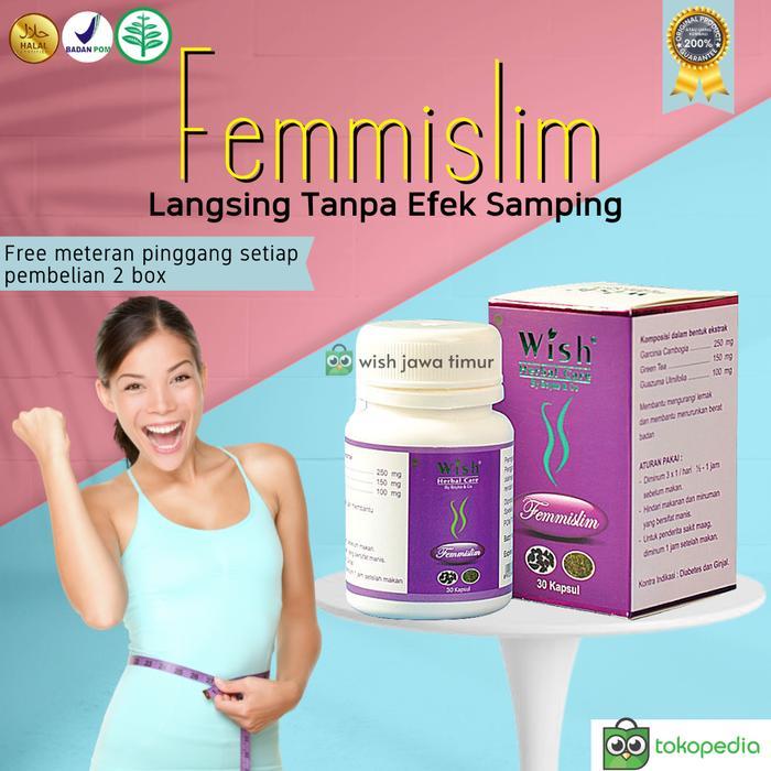 Best Seller Wish Femmi Slim pelangsing herbal Dr Boyke FemmiSlim murah Berkualitas 100% original