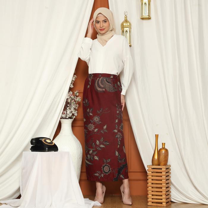 Enzy Batik Rok Batik Girindra - Maroon