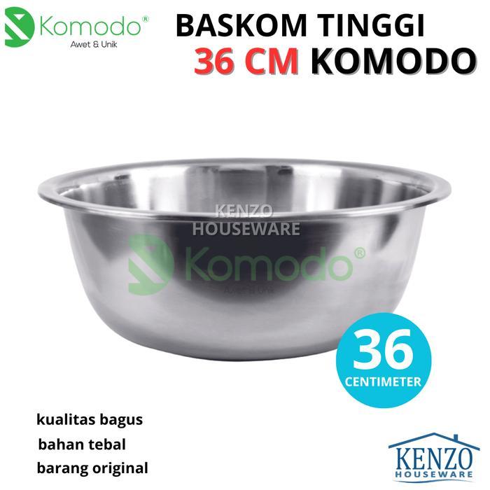 Baskom 30 36 40 Cm Komodo Baskom Tinggi Adonan Sayur Buah Stainless Wadah Mangkok Besar