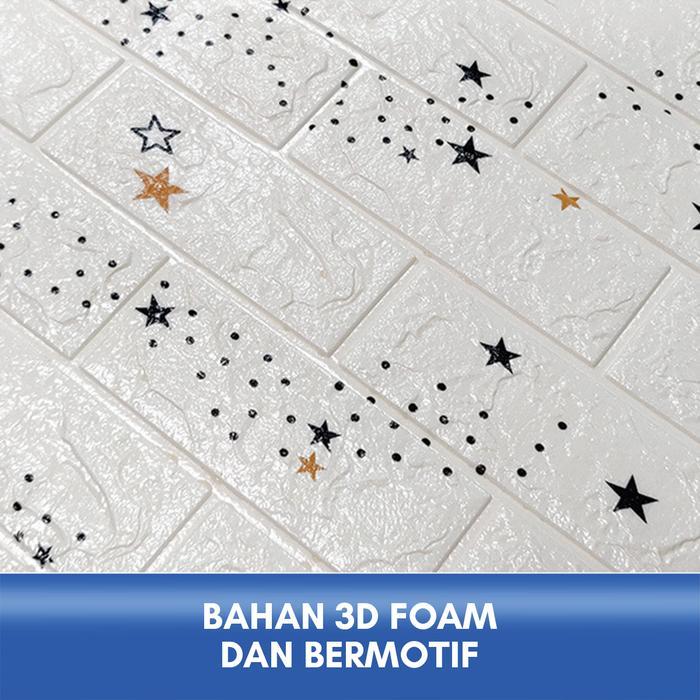 Isi 5 Pcs  Wallpaper Dinding 3D Foam/ Wallpaper 3D Foam 77X70Cm / Wallpaper Motif Anak Kertas