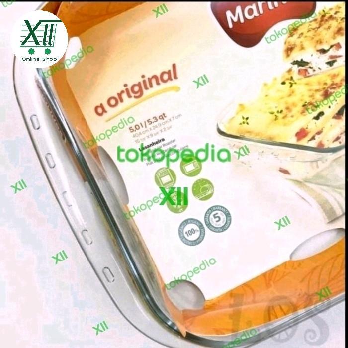 Marinex Mp~6538 Loyang Kaca Segi Panjang 5 Liter ~ 5,3 Qt