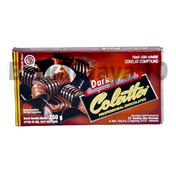 JTTOP COLATTA DARK 250 GRAM COMPOUND CHOCOLATE COKLAT BATANG MURAH COLLATA