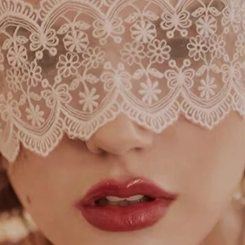 Women Sexy Lace Transparent Mask Black White Cosplay Costume Erotic Accessories