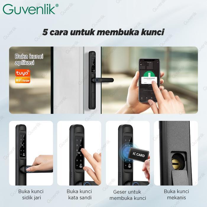 TUYA SMART DOOR LOCK SLIM KUNCI PINTU RUMAH KUNCI PINTU GESER SIDIK JARI ZINC ALLOY DOOR LOCK FOR