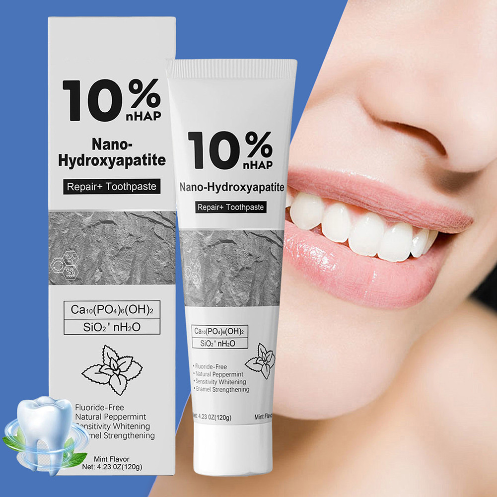 10% Nano-Hydroxyapatite Toothpaste Reduce Tooth Stains Fresh Breath Intenses Stain Whitening Tooth