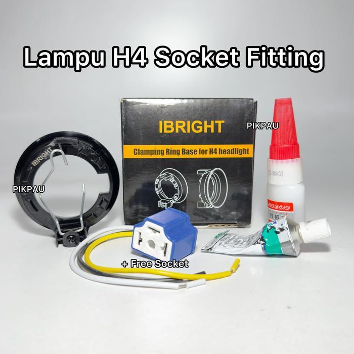 IBRIGHT - FITTING SOCKET LAMPU H4