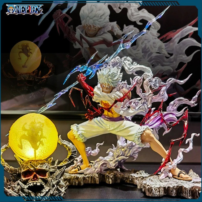 25cm One Piece Raiden Five Gear Nica Lightning Luffy Action Figure Model Statue Doll Toys Collection