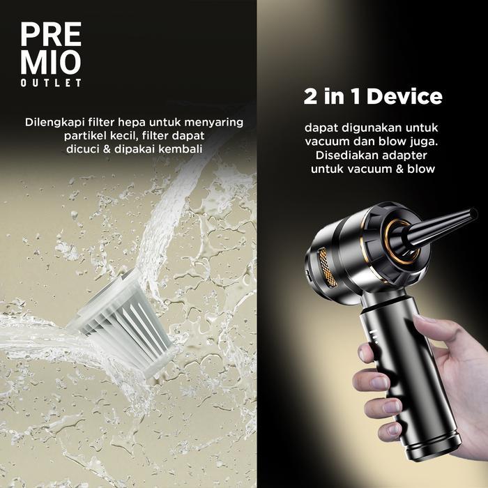 PREMIO Vacuum Cleaner Penyedot Debu Mini Portable 2 in 1 Multifungsi