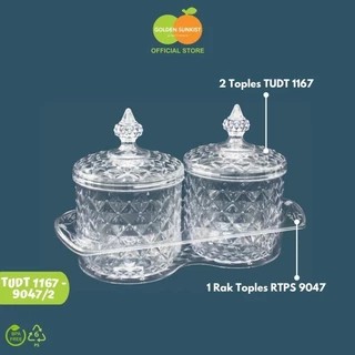 Toples + Rak Toples Kue Snack Coklat Sealware Diamond 2 Dan 3 Pcs Golden Sunkist