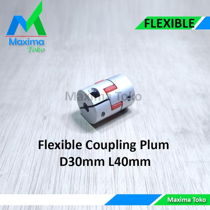 FLEXIBLE COUPLING PLUM 6.35X10 MM SHAFT COUPLER 6.35MM X 10MM D30 L40