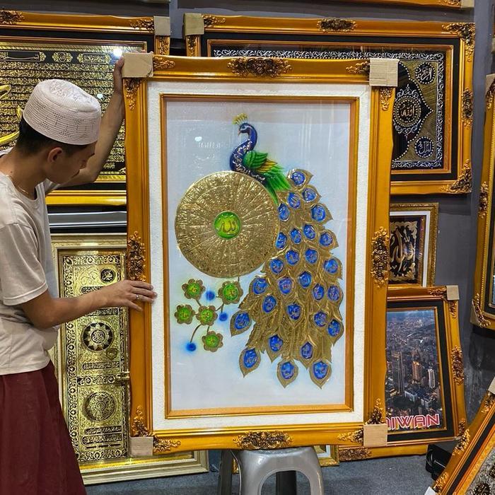 Kaligrafi Asmaul Husna merak Kuningan ASLI