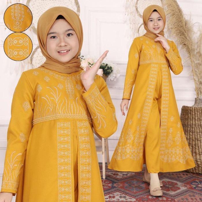 BAJU LEBARAN ANAK PEREMPUAN ( NO HIJAB ) BAJU INDIA SYARI ANAK PEREMPUAN MUSLIM DRESS PESTA GAMIS