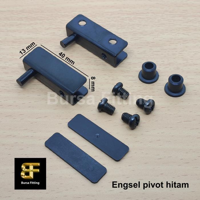 Engsel jepit kaca hitam / engsel pivot pintu kaca