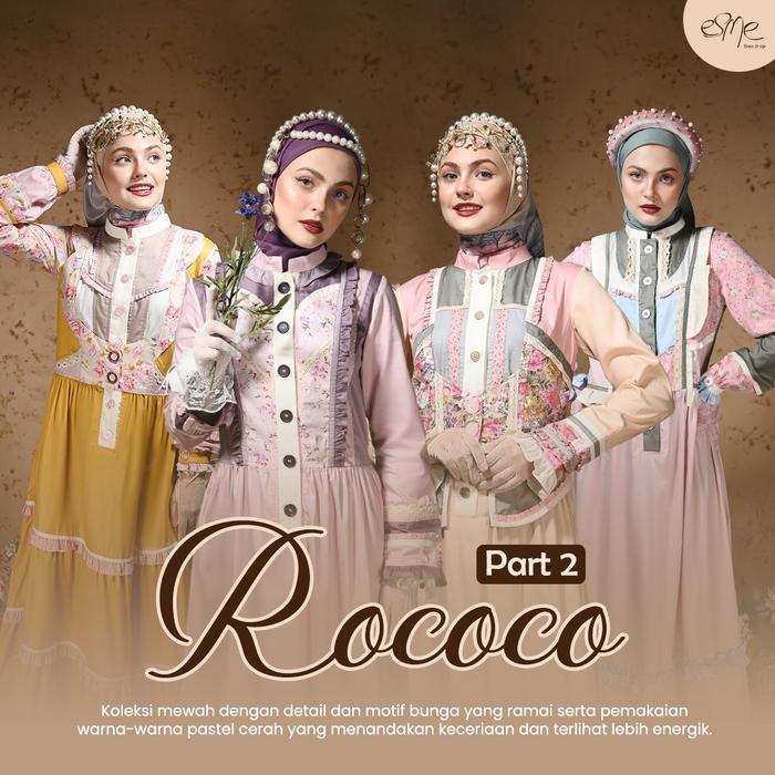 Esme Gamis Pesta Terbaru Vintage Dress Wanita Esme Fashion Kondangan Mewah Muslim Dewasa Lebaran