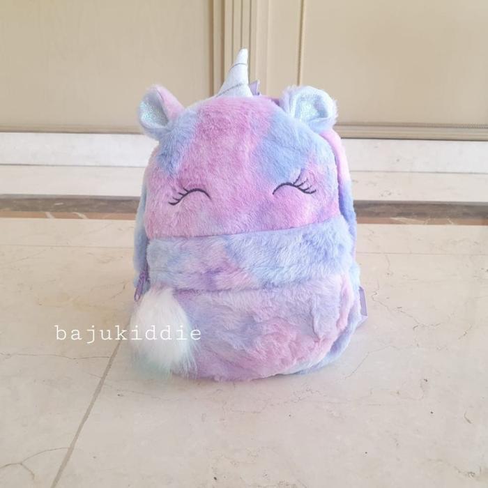 Milanberry Smile Unicorn Fur Bag Tas Sekolah Anak Bulu Ala Smiggle Lol Co