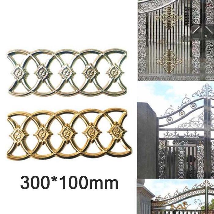 100x300mm Ornamen Aksesoris Pagar Bunga Sambung Stainless Bunga Sambung Ornamen Pagar Stainless 201