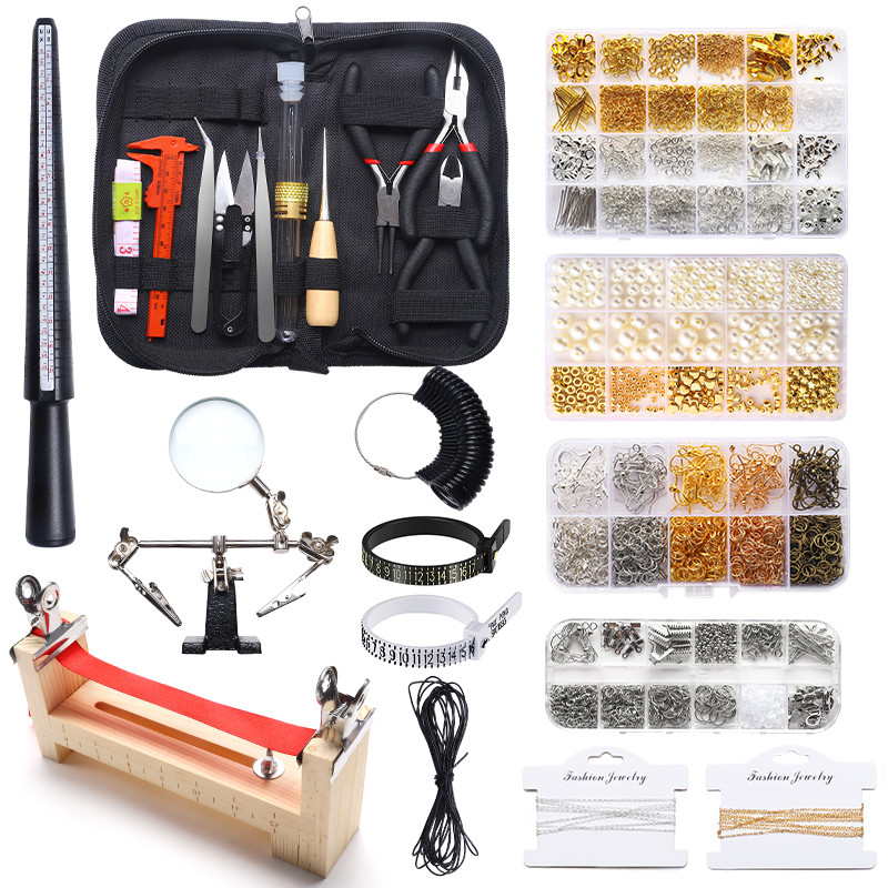 Jewelry Making Supplies Set Head Pins Lobster Clasps Jump Rings Earrings Clasps Hooks for DIY