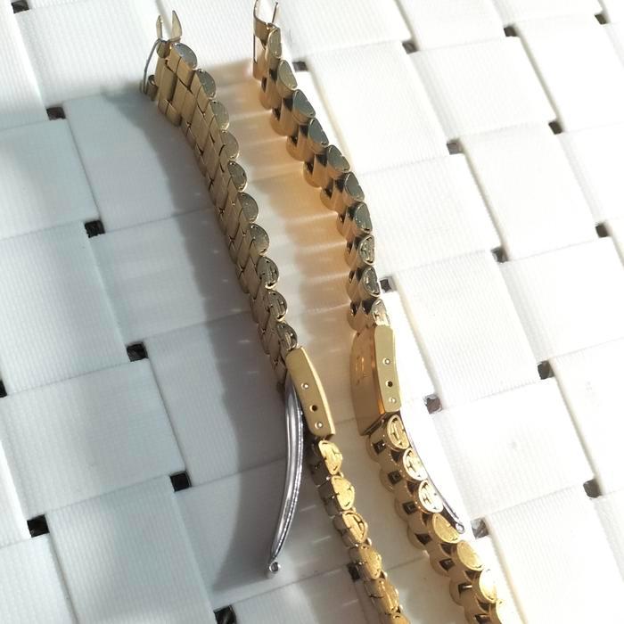 STRAP TALI JAM TANGAN RANTAI OMEGA SIZE 18MM DAN 20MM WARNA GOLD