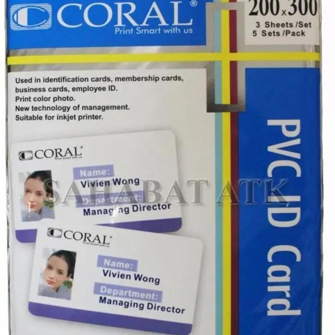 Coral Pvc Id Card,Kertas Id Card