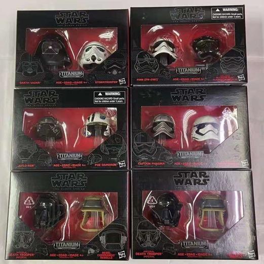 hasbro Star Wars Black Series Titanium Helmet Figure - 2 packs Set