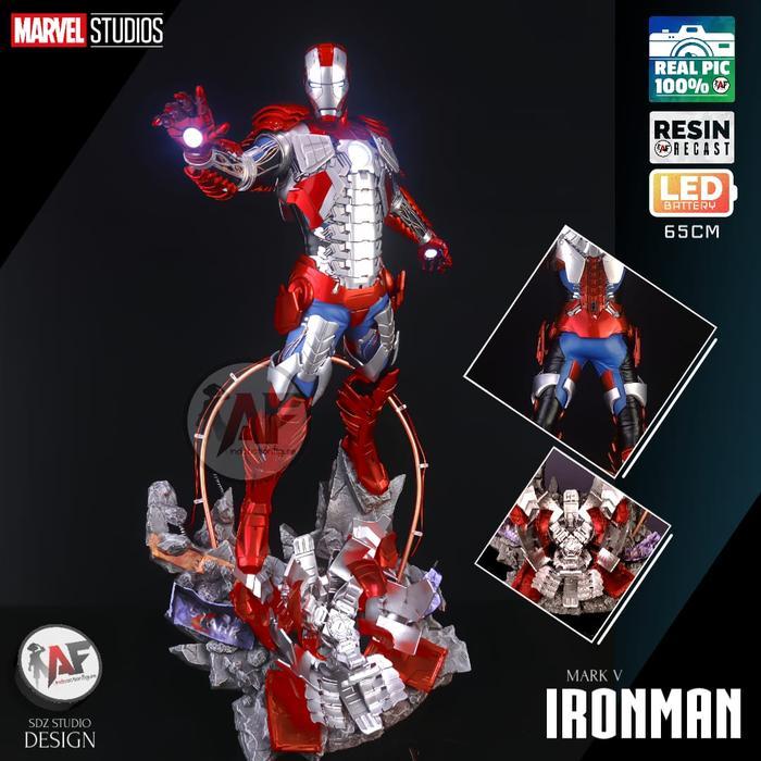 Statue Action Figure Iron Man MK5 SDZ Studio Design Recast Resin Marvel Avengers