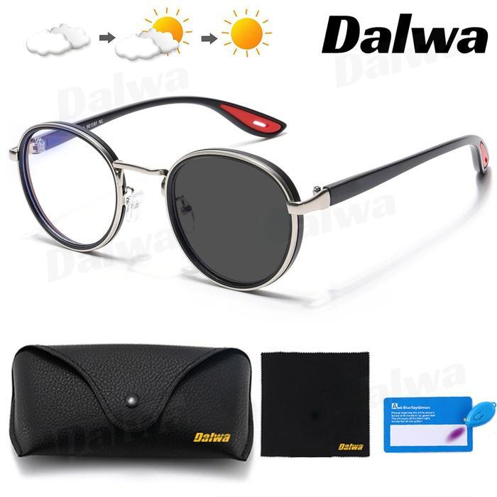 Lensa EksklusifDalwa Kacamata Anti Radiasi Fotokromik Unisex Dalwa Lensa Bulat 3-in-1 Anti Sinar