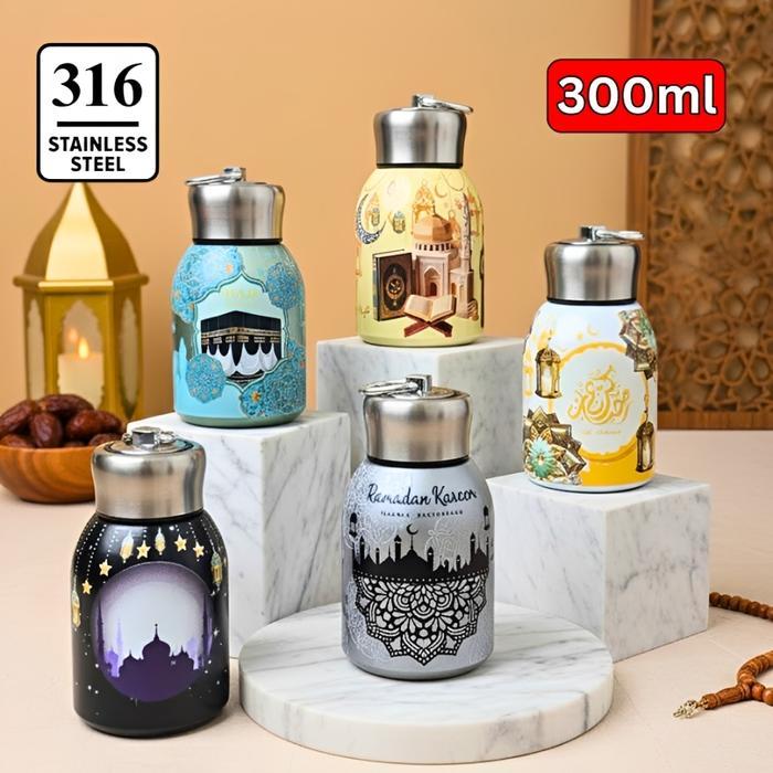 Botol Minum Kopi Mini 300ml / Tumbler Coffee Stainless Steel Eid Edition / Hampers Lebaran