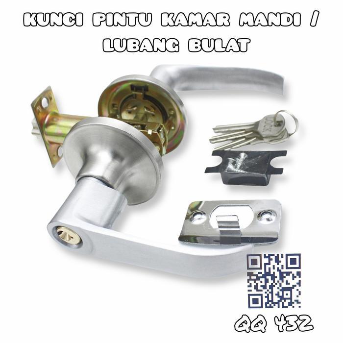 Kunci handle pintu kamar mandi pvc baja kayu model gagang gaya eropa
