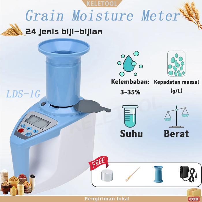 Lds 1G Alat Ukur Alat Grain Moisture Tester Pengukur Kadar Air Jagung Biji-Bijian Kopi Grain