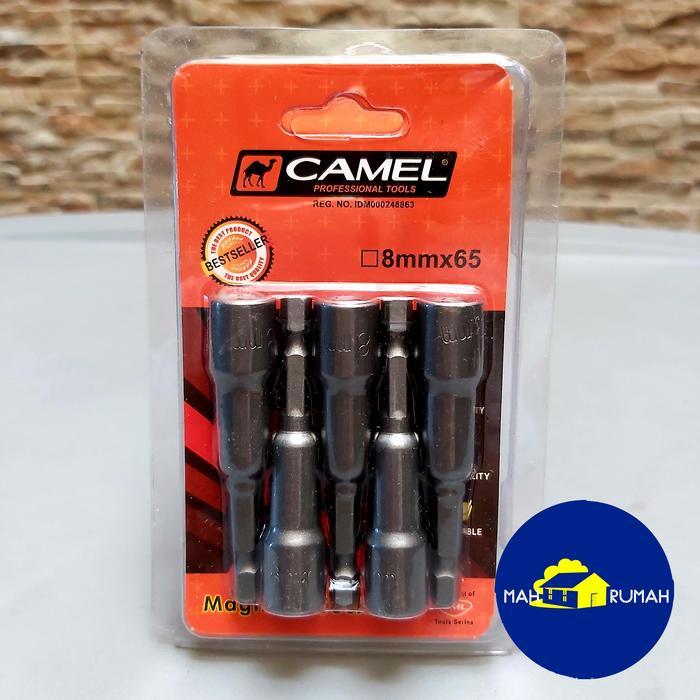 Mata Bor Sock Baut Baja Ringan Roofing Magnet - CAMEL 8 x 65mm (1set)