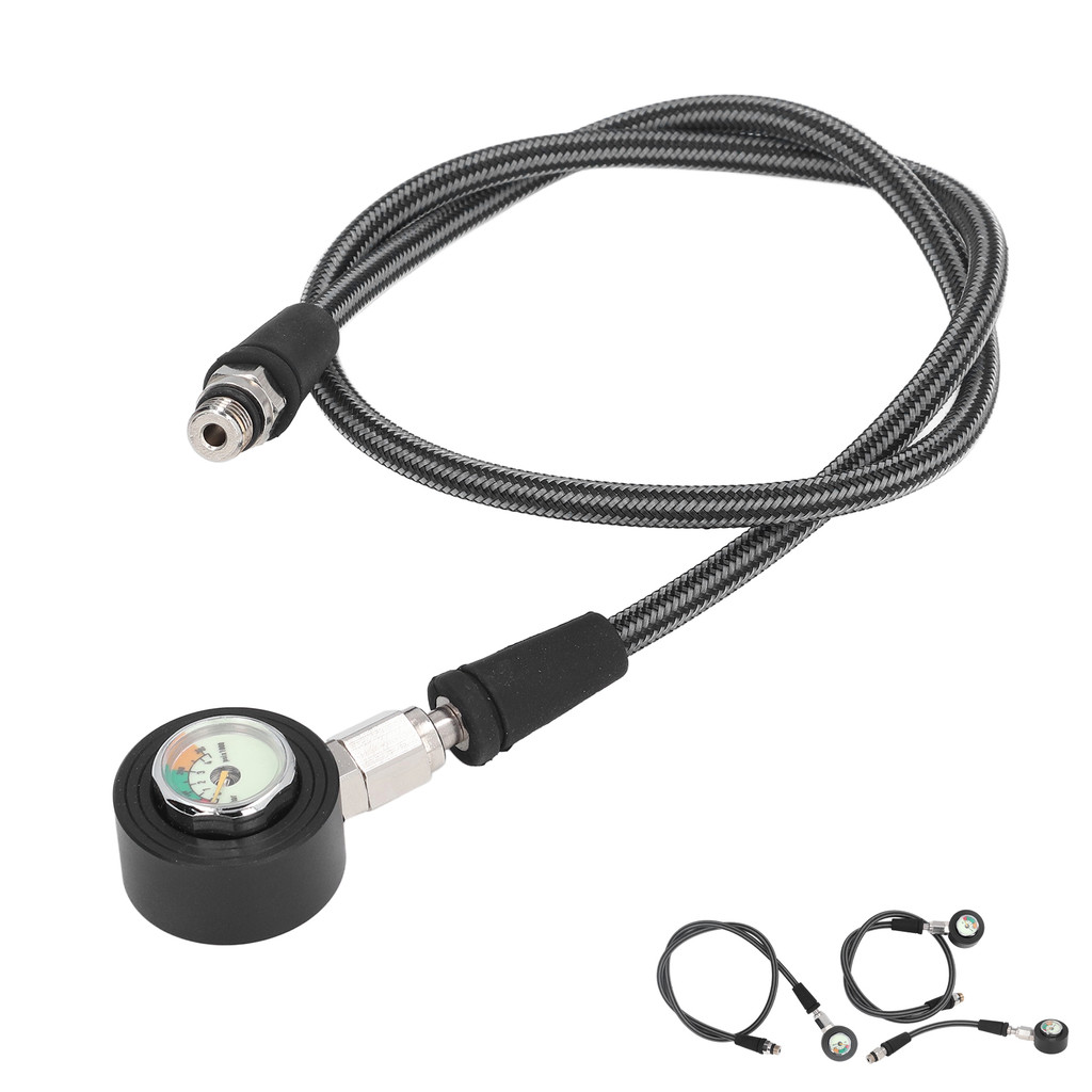 Scuba Diving Pressure Gauge Luminous Submersible Pressure Gauge with High Pressure Hose for BCD