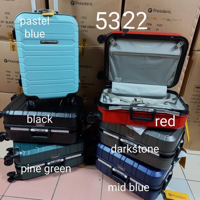 TAS TRAVEL KOPER PRESIDENT ORIGINAL 20 INCH 5322 NON ZIPPER KUALITAS PREMIUM