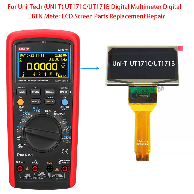 White For LCD Uni-T EBTN UT171C/UT171B DOLI EDC 222 220 handheld multimeter VC890 LCD replacement