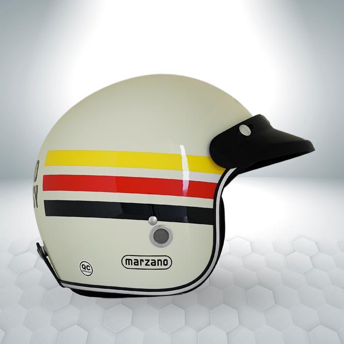 Marzano Helmet - Helm Marzano X Rown Division - Retro Street Helmet