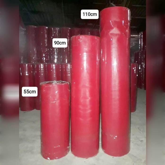 Karpet Talang Air Merah Hitam 55Cm 90Cm 110Cm Pelindung Atap Rumah Kuat Anti Bocor Talang Karet Alas