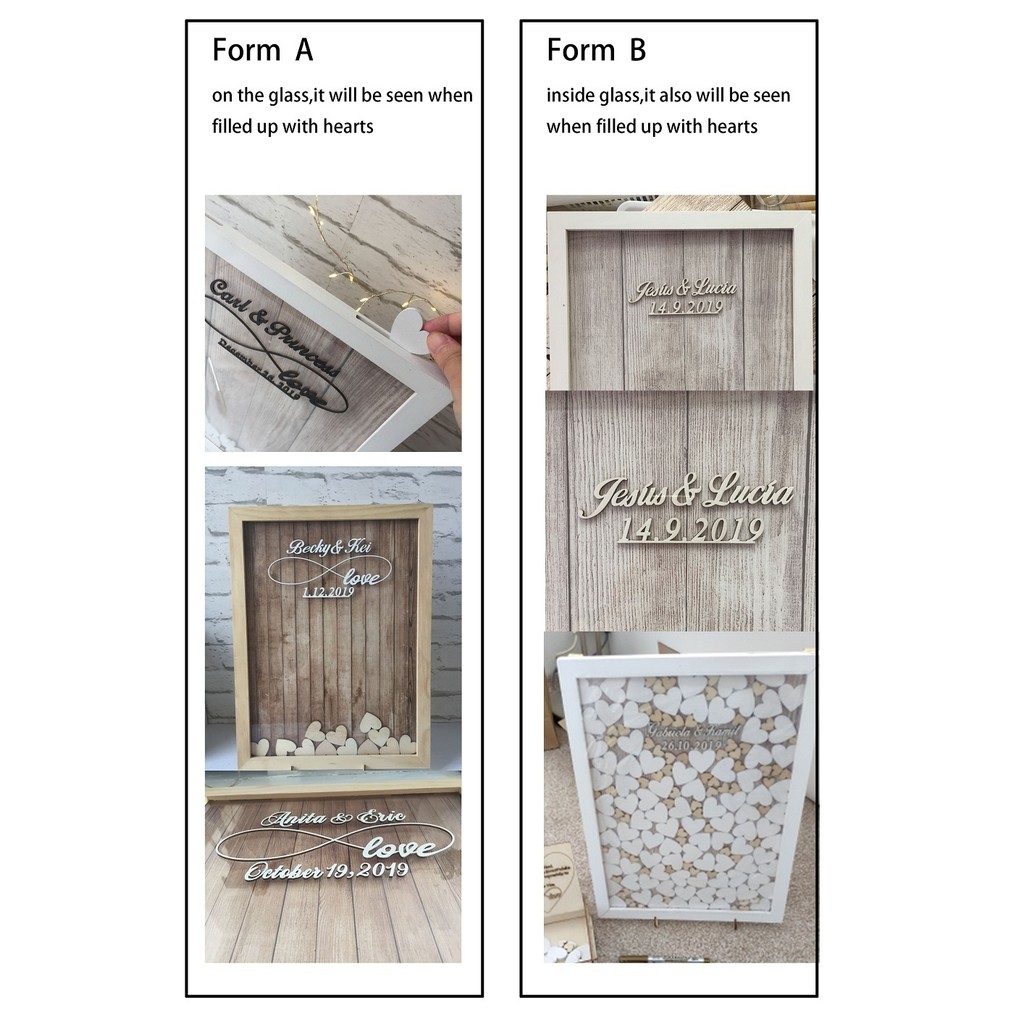 Custom Wedding Guest Book Personalized Signing Bracket Pastoral Signature Drop Box Message Book